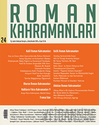 Roman Kahramanları Sayı: 24 Ekim-Aralık 2015