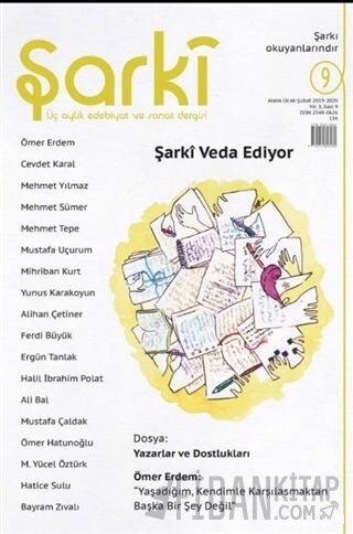 Şarki Üç Aylık Edebiyat ve Sanat Dergisi Sayı: 9 (Mart-Nisan-Mayıs 202