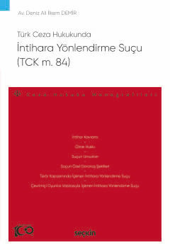 Türk Ceza Hukukundaİntihara Yönlendirme Suçu &#40;TCK m. 84&#41; – Cez