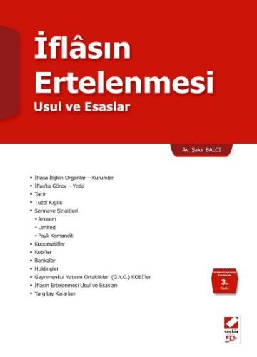 İflasın Ertelenmesi Usul ve Esaslar Şakir Balcı