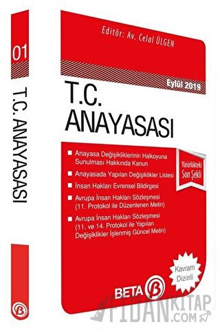 T.C. Anayasası (Ocak 2019) Celal Ülgen