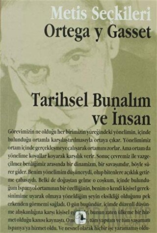 Tarihsel Bunalım ve İnsan Jose Ortega y Gasset