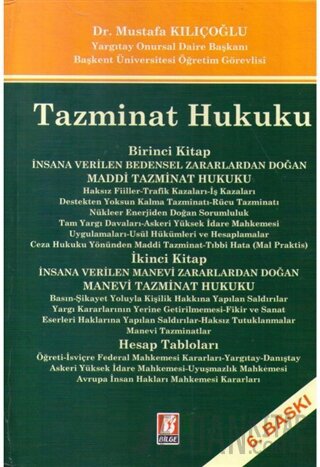 Tazminat Hukuku - 6098 Sayılı Türk Borçlar Kanunu'na Uyarlı (Ciltli) M