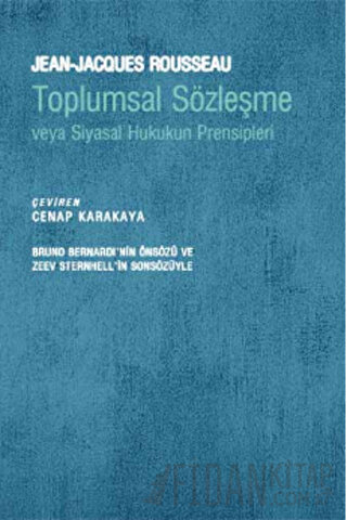 Toplumsal Sözleşme veya Siyasal Hukukun Prensipleri Jean-Jacques Rouss