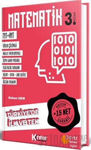 TYT AYT 15 Net Garantili Matematik 3. Kitap Kriter Akademi Mehmet Aşkı