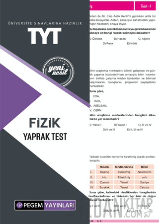 TYT Fizik Yaprak Test Kolektif