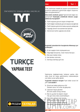 TYT Türkçe Yaprak Test Kolektif