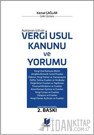 Vergi Usul Kanunu ve Yorumu (Ciltli) Kemal Çağlar